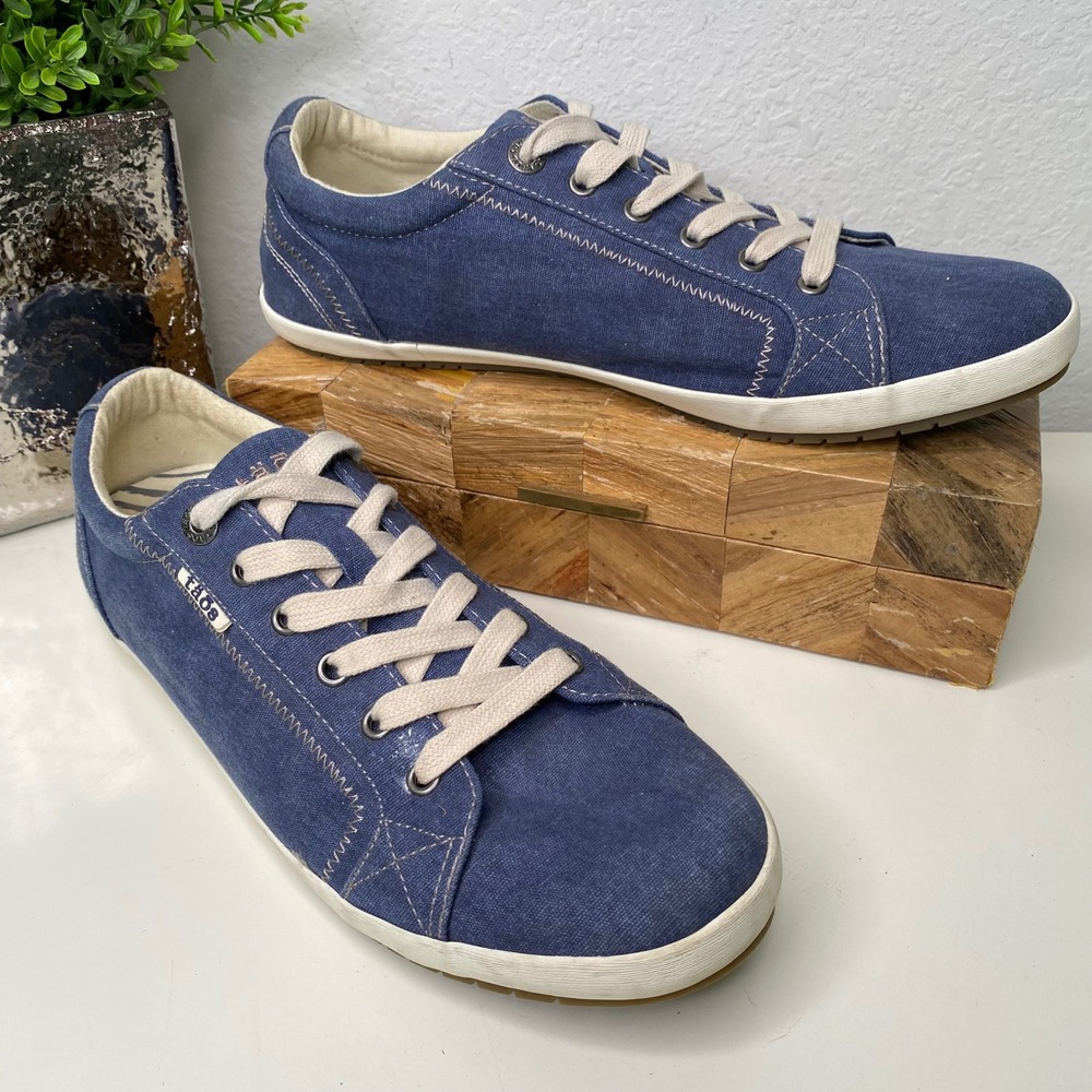 Taos Star Women's Blue Canvas Lace Up Comfort Sneakers Casual‎ Shoes Size 12